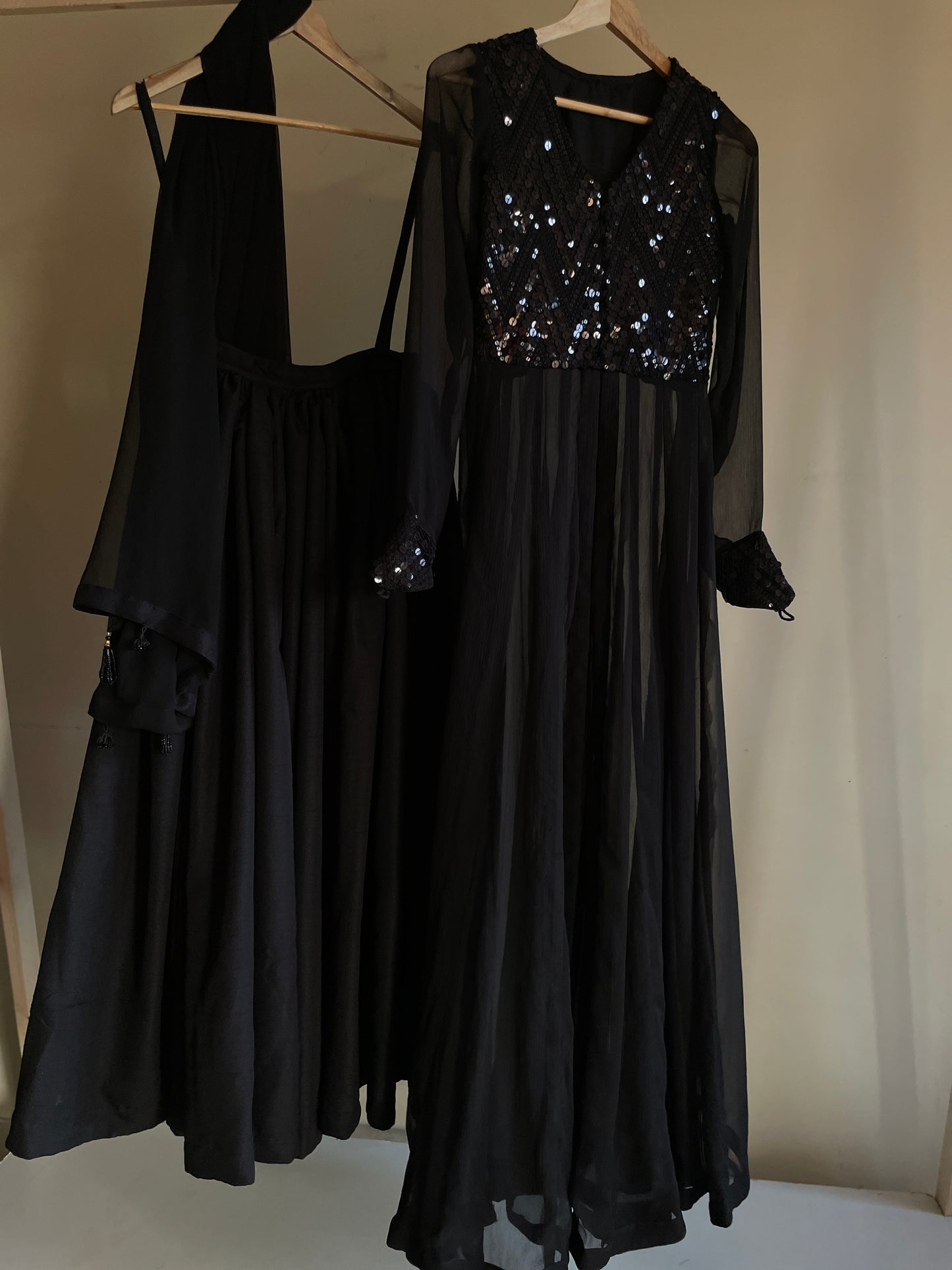 Beautiful Embriodery Black Frock